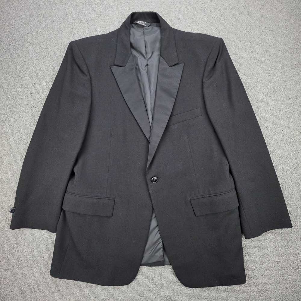After Six Formals Tuxedo Jacket Mens Black Peak Lapel Single‎ Button 41S